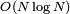 \scriptstyle O(N\log N)