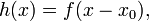 h(x)=f(x-x_0),
