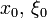 x_0, \, \xi_0