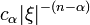 \displaystyle c_\alpha |\xi|^{-(n-\alpha)}