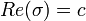 Re(\sigma)=c