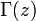  \Gamma (z) \, 