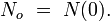 N_o \ = \ N(0).