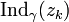 \mathrm{Ind}_\gamma(z_k)  
