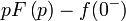 pF\left(p\right) - f(0^{-})