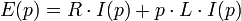 E(p)=R \cdot I(p)+p \cdot L \cdot I(p)\,