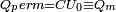 \scriptstyle{Q_perm = CU_{0} \equiv Q_{m}}