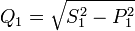 Q_1 = \sqrt{S_1^{2} - P_1^{2}}